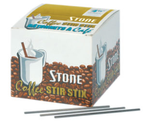101700 STONE 6"  BROWN PLASTIC STIR STICKS - 1000/box (10 boxes/case) - T3685